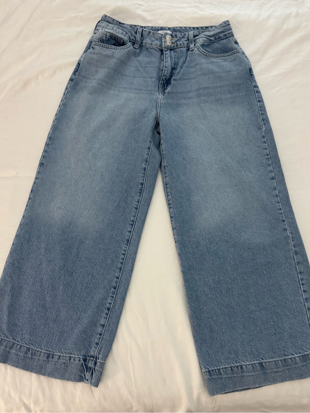 Forever 21 Light Blue Wide Leg Jeans